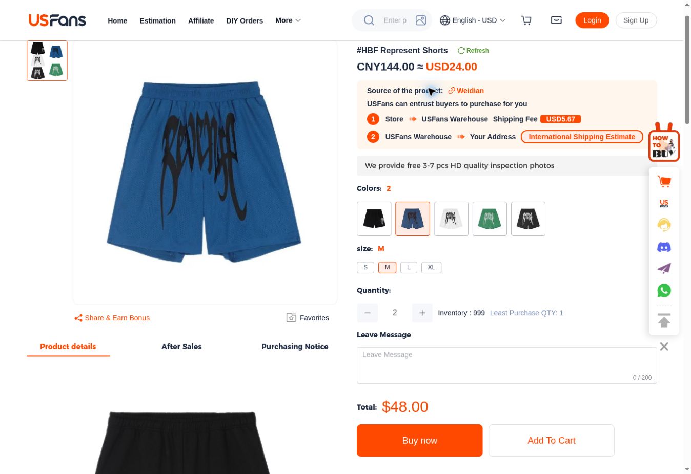 Selected options